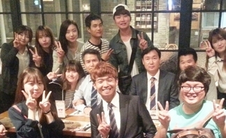 수시 1차 면접전형 후 학생회 임원들과 함께